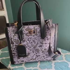 Kate Spade Lavender and Black Tote Bag